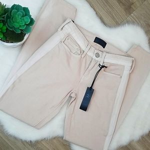 Vince Dylan Ghost Stripe Latte Skinny Jeans Size 25